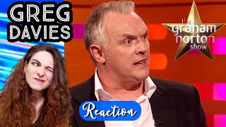 American Reacts  The Funniest GREG DAVIES Moments on The Graham Norton Show ⭐️ [upl. by Nylarac357]