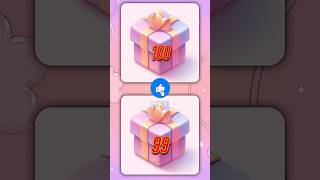 99 vs 100 Low vs High price gift box gift shorts [upl. by Nosdrahcir]