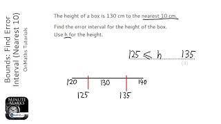 Bounds Find Error Interval Nearest 10 Grade 5  OnMaths GCSE Maths Revision [upl. by Daas93]