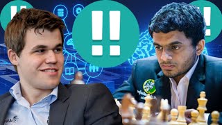 Nihal Sarin vs Magnus Carlsen chess game 122 [upl. by Swope]