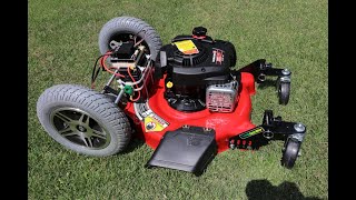 remote operated grass cutter lawn mower remote controlled robot remote control lawn mower [upl. by Haerr]