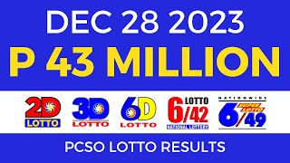 Lotto Result December 28 2023 9pm PCSO [upl. by Templa898]