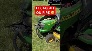 My Lawn Mower Caught on Fire 🔥 johndeere free [upl. by Conrad]