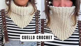 Bufanda  Cuello a Ganchillo ¡Así de sencillo y rápido 😍 Tutorial Hebras Crochet [upl. by Eux]