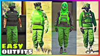 Top 4 Best Easy To Make Male Tryhard Green Jogger Outfits 2 GTA Online [upl. by Dewees]