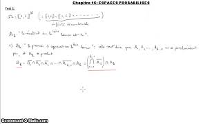 PostBac Probabilités Espaces probabilisés  Réunionintersection dénombrable dévènements [upl. by Ford]