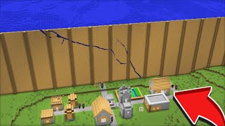 Minecraft DONT TOUCH THE TSUNAMI BARRICADE TO NATURAL DISASTERS MOD  100 DAYS Minecraft Mods [upl. by Natehc]