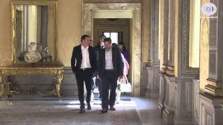 Il Presidente del Consiglio Renzi riceve il Primo ministro del Granducato di Lussemburgo [upl. by Adnim]