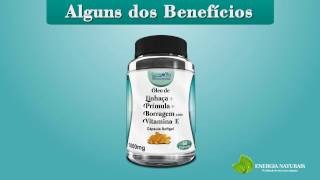 Óleo de Linhaça Prímula Borragem e Vitamina E 1000mg [upl. by Atiuqahs]