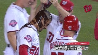 Desmond hits walkoff sac fly gets doused [upl. by Simeon]