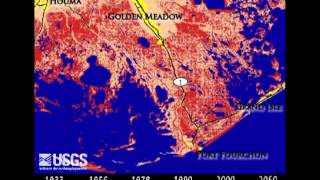 Louisiana Coastal Land Loss Simulation 19322050 [upl. by Darreg]