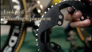 Look 695 ZED2 Chainring replacement lookcycle bicycleculture [upl. by Wanids43]