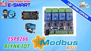 Điều khiển module relay modbus rtu dùng esp8266 và blynk iot [upl. by Carolin559]