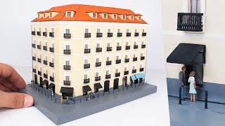 Miniature Building from Madrid Spain  N Scale Corner building [upl. by Esadnac652]