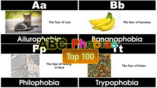 ABC Phobias for Children  Kids  Top 100 [upl. by Brodench]