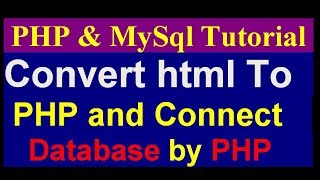 How to Convert HTML Template to PHP  Needed Function for MySQL  PHP Mysql Project Tutorial part 1 [upl. by Ahsenaj]