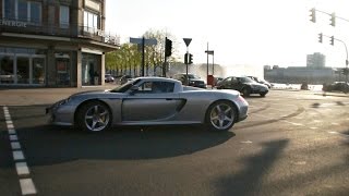 Porsche Carrera GT Powerslide and fast acceleration [upl. by Wilow]