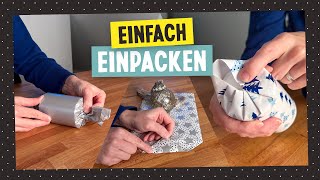 Runde und unförmige Geschenke verpacken  3 einfache Ideen [upl. by Ayian83]