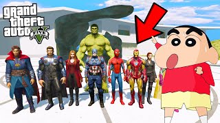 SHINCHAN and FRANKLIN Meets AVENGERS in GTA 5  VeryNuclearOP [upl. by Iliak]