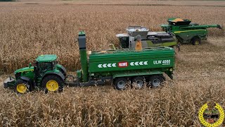 XXL Mais Dreschen 2021  John Deere X9 VS Claas Lexion 8800 TT  John Deere 7R mit Hawe ULW 4000 [upl. by Ahsaele]