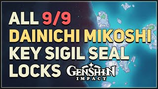 All Dainichi Mikoshi Key Sigil Seal Locks Genshin Impact [upl. by Namrac]