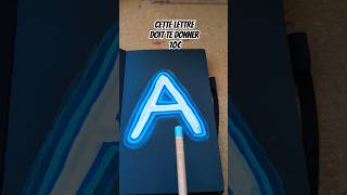 Cette lettre doit te donner 10€  dessin lettre neon art like comment abonnetoi partage [upl. by Luap]