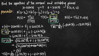 normal and osculating planes KristaKingMath [upl. by Saudra826]