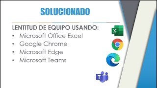 Solucionado Lentitud en aplicativos Microsoft Office Excel Microsoft Teams Edge Google Chrome [upl. by Barcellona]