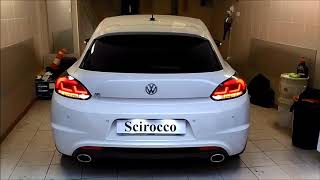 Scirocco rear lights  dynamic turn signal  Red smoke [upl. by Morgenthaler]