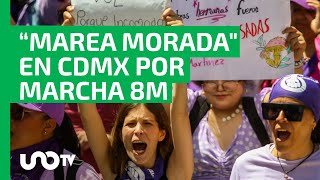 México se pinta de morado así se vivieron las Marchas del 8M [upl. by Aysab979]