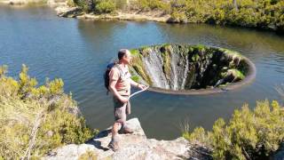 Covão dos Conchos  Lagoon with Waterfall Inside  Lagoa Furada Serra da Estrela Portugal [upl. by Sherry]