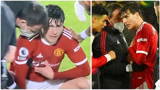 Victor Lindelof was taken off the pitch after suffering chest pain vs Norwich [upl. by Erikson943]