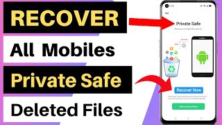 Recover Safe files Deleted photos  Recover Oppo Vivo Redmi all mobile private safe Deleted photos [upl. by Werra]