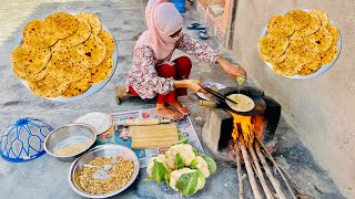 GOBHI PARATHA RECIPE  PERFECT GOBI PARATHA VILLAGE STYLE  PARATHA RECIPE  Gobhi Paratha recipe [upl. by Aihsoem]