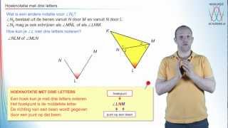 Hoeken  drieletterhoeknotatie  WiskundeAcademie [upl. by Arihsa]