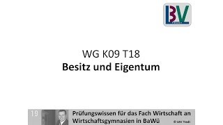 Besitz Eigentum Sache Recht VBRW LBV Tradt WG K09 T18 [upl. by Siron]