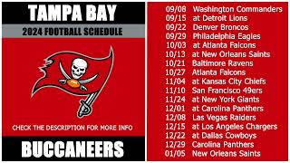 2024 Tampa Bay Buccaneers Football Schedule [upl. by Nomaj]