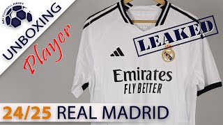 Real Madrid Home Jersey 2425 Leaked MessiOK Player Version Unboxing Review [upl. by Levinson]