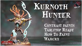 HOW TO PAINT SYLVANETH KURNOTH HUNTER  STEP BY STEP CONTRAST PAINTS  Warhammer Warcry Miniature [upl. by Lamond]