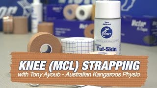 How to Knee MCLLCL Strapping [upl. by Arramat908]