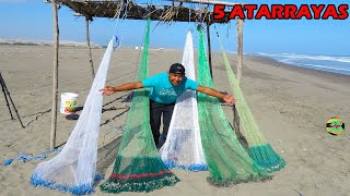 LAS 5 ATARRAYAS DE PESCA QUE DEBES CONOCER¡  fishing nets [upl. by Damahom]