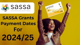 Breaking Sassa Grant Payment Dates 20242025 [upl. by Ahcrop]