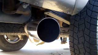 LBZ duramax Gibson catback exhaust after muffler delete [upl. by Treboh]