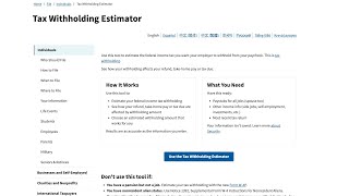 How to use the IRS Tax Withholding Estimator Tool A walkthrough [upl. by Suoivatco]