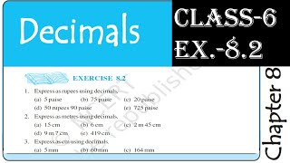 Ex 82 Class 6 Maths Chapter 8 Decimals [upl. by Nana]