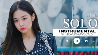 JENNIE  Solo Official Instrumental with backing vocals Lyrics [upl. by Aneeram296]