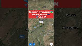 Tashkent Uzbekistan 🇺🇿 to Tyumen Russia 🇷🇺 Flight Route ✈️ Timlines UT780 [upl. by Elysee88]