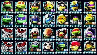 ALL PLATINUM MAX LEVEL 100 TURTLES TMNT LEGENDS [upl. by Thomey]