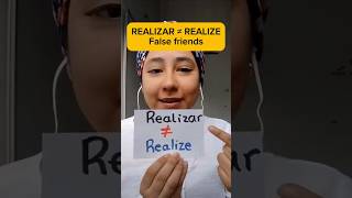 REALIZE is not REALIZAR False cognates in English and Spanish englishvocabulary learnenglish [upl. by Hutchings]