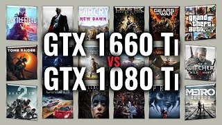 GTX 1660 Ti vs GTX 1080 Ti Benchmarks  Gaming Tests Review amp Comparison  53 tests [upl. by Mona115]